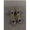 Image 1 : 2 Unusual Vintage Silver Filigree + Enamel Pendants