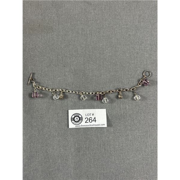A Fabulous Sterling, Amethyst and Crystal Bracelet