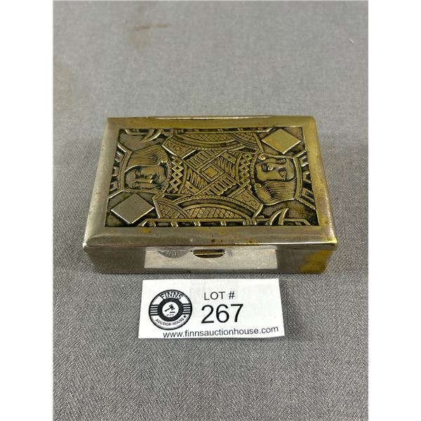 Rare 1920s Silver Plated Playing Card Box