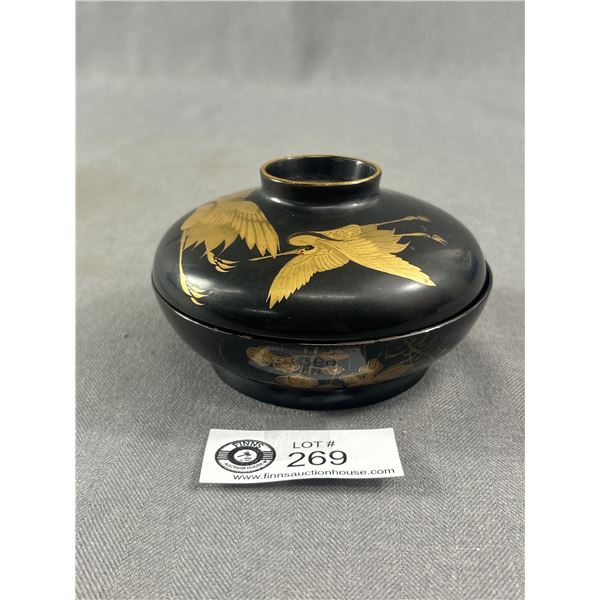 Superb Quality Japanese Lacquer Bowl and Cover 1930s