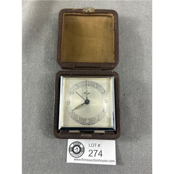 Nice 1950s German Travel Alarm Clock (Works)
