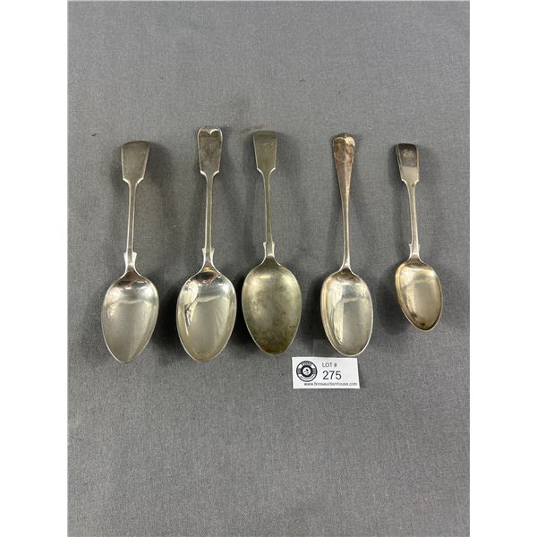 5 Antique Silverware Serving Spoons