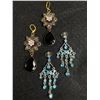 Image 1 : 2 Pairs of Rhinestone Earrings