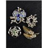 Image 1 : Lot of 4 Rhinestone Brooches