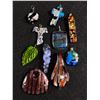 Image 1 : Collection of Venetian Blown Art Glass Pendants.