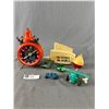 Image 1 : Vintage German Made Wind Up Clock, Proll-O-Tone Organ, Asian Tin Toys & More