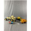 Image 1 : Lot Of Vintage Tonka Metal Vehicles - 9" L Cargo Truck, 17"L Road Grader, 8" Dump Truck. Plus 5" Pla