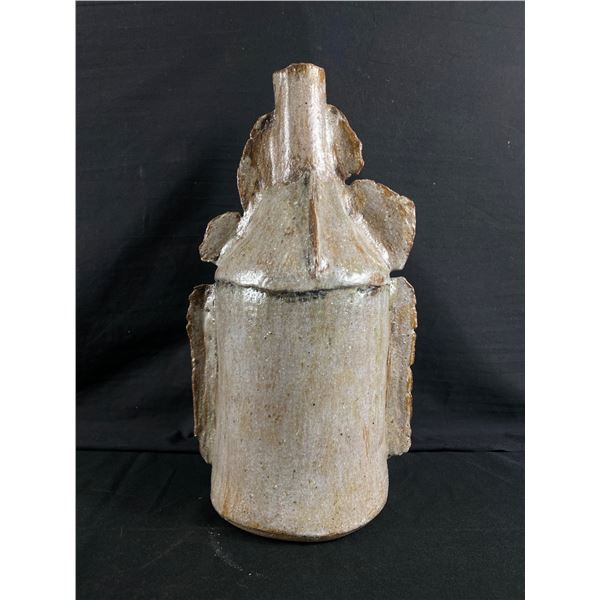 Very Interesting Studio Pottery Vase w/ Monogram Seal SS. Approx. 16" H