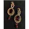 Image 1 : Large Red Rhinestones Earrings