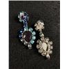 Image 2 : 3 Vibrant Rhinestone Earrings
