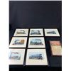 Image 1 : 7  Vintage Framed Railroad Prints - Approx. 9" x11" & 9.75" x 6.75" Ice Cream Plaque