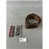 Image 1 : Vintage Leather Browns? Belt and RCMP Collectible Spons