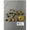 Image 1 : Vintage RCAF Reserves Pin, Original Brass Buttons and Laurel Leaf Lyre Badge Insignia