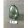 Image 2 : Vintage Artist Signed Blown Glass Egg - Approx 5" Tall