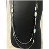 Image 2 : Pretty Double Strand Chain Necklace w/ Enamel Accents