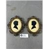 Image 1 : Pair of Vintage 1952 Silhouettes w/Decorative Frames- Made in Italy