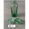 Image 2 : Vintage Thorpe & Co Ltd. Red Hand Brand Bottle, Antique A.Kline Fruit Jar Stopper & 2.5" Diam Glass 