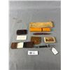 Image 1 : Vintage Yukon Finds - Business Card Holders, Razor In Original Box, Match Box & Railway Spike Made I