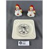 Image 1 : Vintage Peace Arch Border Ashtray & Hull Pottery Little Red Riding Hood S&P Shakers