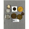 Image 2 : Vintage Coin Tokens - King George/Queen Mary Coin w/Saskatchewan Sanitarium Ribbon, Scholastic Award