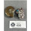 Image 2 : Cavansite Speciment (Retails $200.00) & Amonite Fossil Specimen (Retails $180.00)