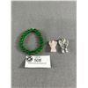 Image 1 : Clear Quartz Angel Pendant & Rose Quartz Pendant. Retails $289.88 Each Plus New Glass Fashion Bracel