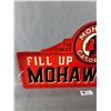 Image 2 : Heavy Metal Mowhawk Gasoline Sign. Approx. 26" x 12.5"