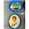 Image 2 : Lot Of Various Vintage Tin Trays - Coca Cola, Hires, Turismo Lisboa & Bar-b-que