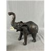 Image 2 : Vintage 12" H (with trunk) Leather Wrapped Wood Elephant & Other Elephant Decor