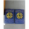 Image 2 : 2 - "A Lapidary Of Sacred Stones"  Books & Vintage Wood Tray. Approx. 16" x 10.5" X 4.5"