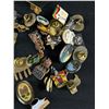 Image 2 : Nice Vintage Lot Of Assorted Collector Pins Including 2.5" x 2" "Pin Trader Breakfast" Pin