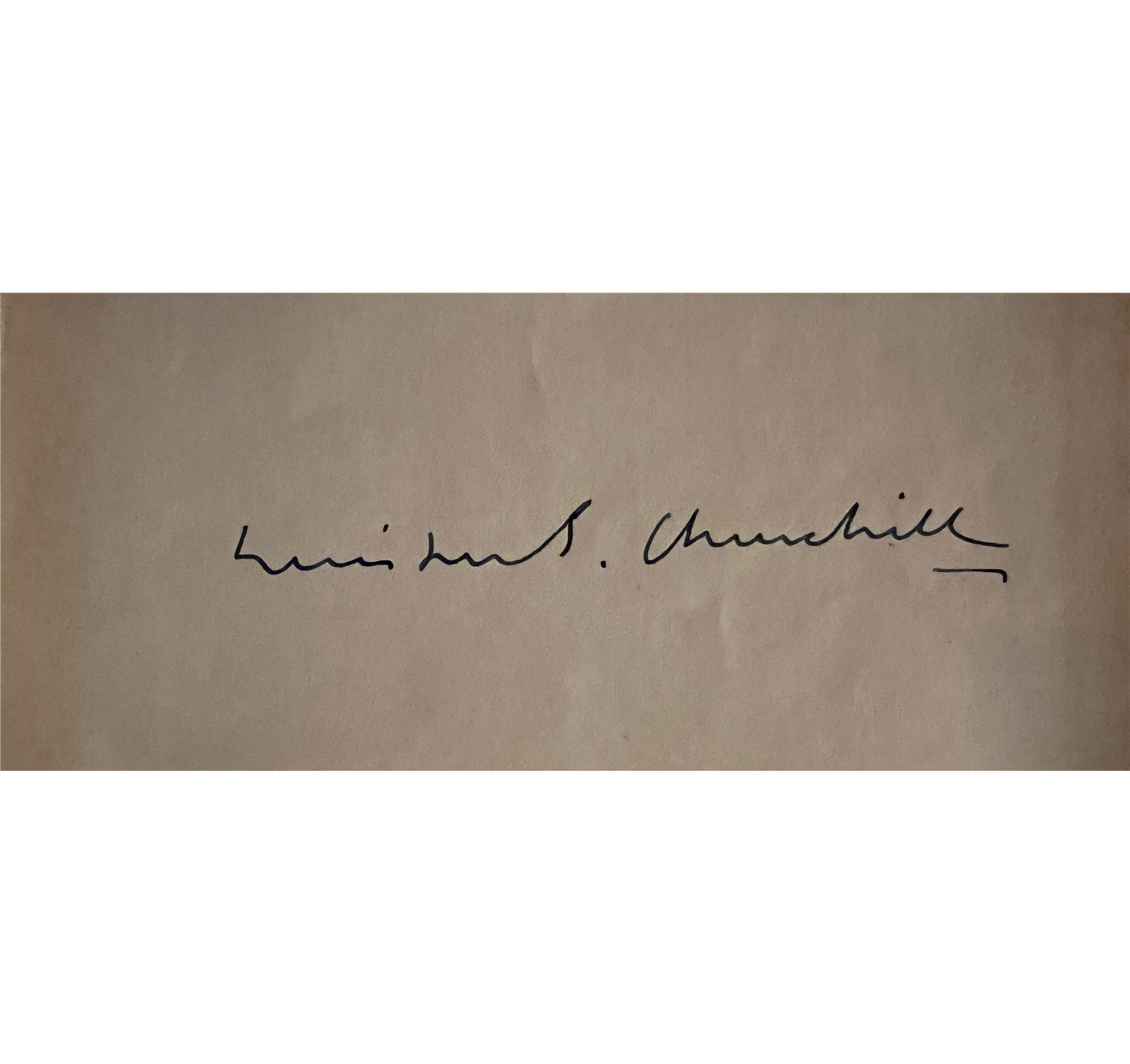 Winston Churchill original signature
