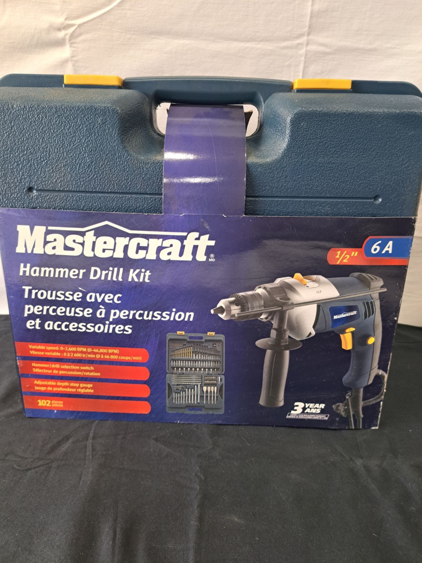 Mastercraft Rip Hammer Mastercraft Hammer Drill Kit. 102 Pieces - Sunrise Estate Services Ltd