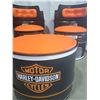 Image 1 : 2 Harley Davidson Barrel Chairs with Grills & Ottoman