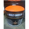 Image 2 : 2 Harley Davidson Barrel Chairs with Grills & Ottoman
