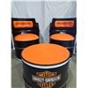 Image 1 : 2 Harley Davidson Barrel Chairs & Ottoman
