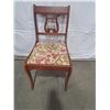 Image 1 : 1 Upholstered Chair with Harp Back