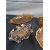 Image 2 : Assortment of Amber & Coloured Glass Serving Bowls