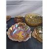 Image 3 : Assortment of Amber & Coloured Glass Serving Bowls
