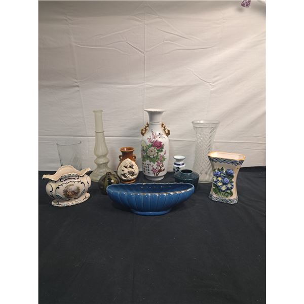 Assorted Vases & Flower Dishes