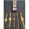 Image 1 : Assorted Gold Coloured Ladies Watches & Bracelet