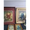 Image 2 : Assortment of Framed Artwork & Blue Boy Statue