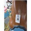 Image 2 : Brown Carousel Horse w/Blue Saddle and Rolling Base
