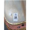 Image 2 : Beige Carousel Horse w/Blue Saddle Pink Studded Trim w/Cast Pedestal