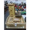 Image 1 : Sea Shell Craft Lamp/Mirror, Silk Floral Vase