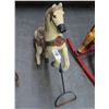 Image 1 : Small Tan Carousel Horse w/Foot Hold Stand