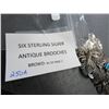Image 2 : Sterling Silver Antique Brooches - 6