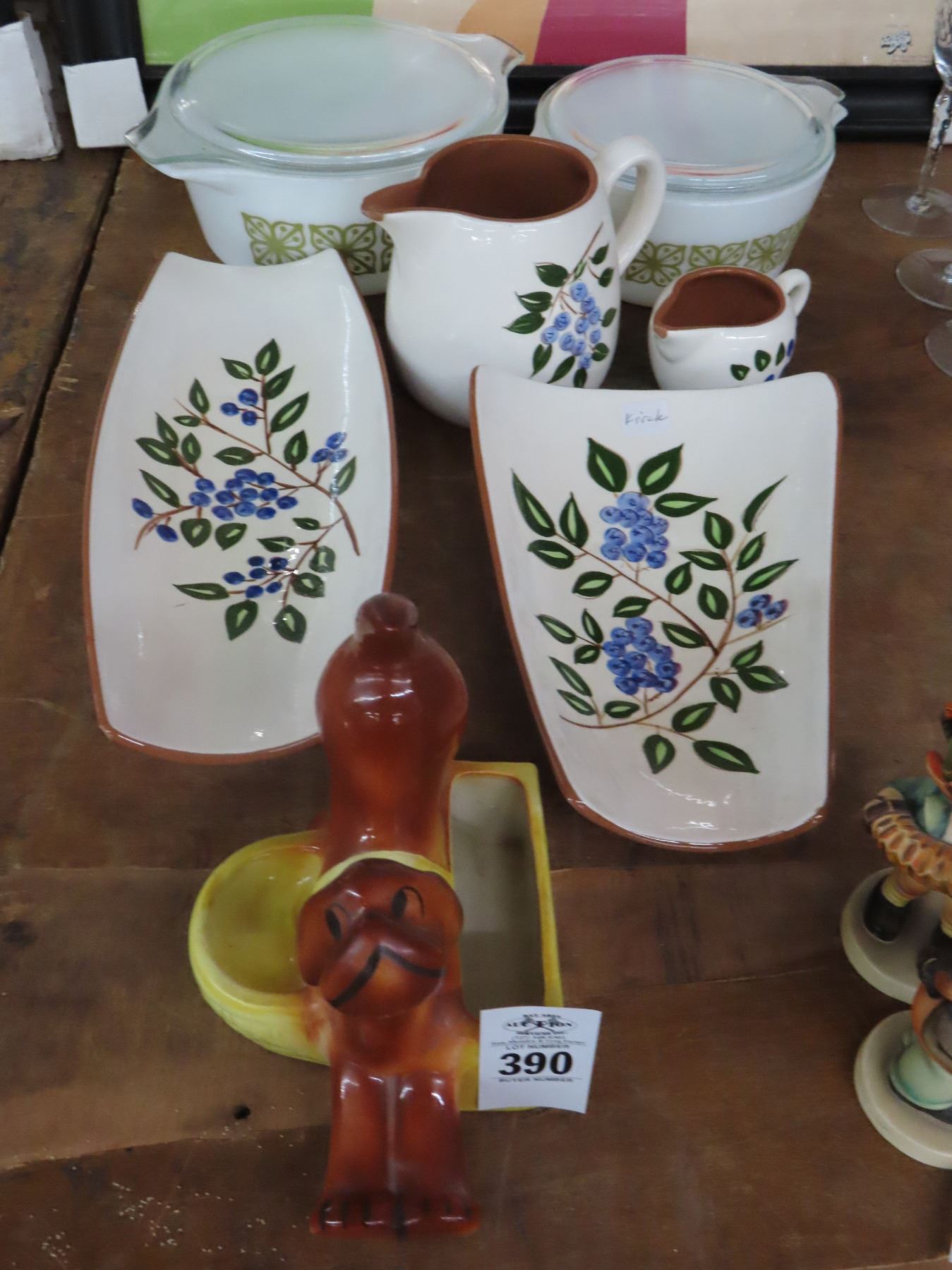 Pyrex Dog Dog Vase, Floral Dishes, Pyrex Cookware