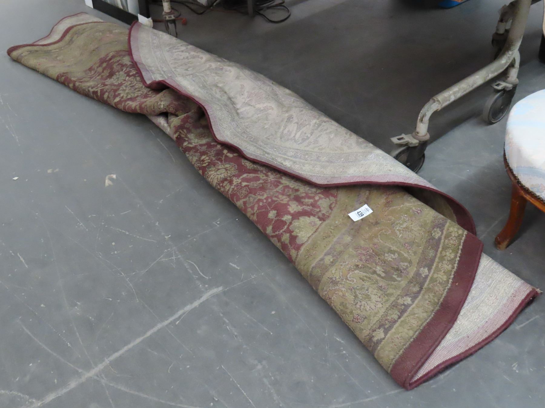 Maroon Large Round Area Rug