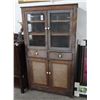 Image 1 : Antique Mahogany Cabinet w/Glass Door Upper